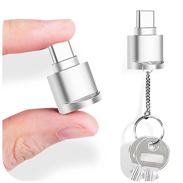 Acheter Avizar Mini Lecteur Carte micro SD / TF, Adaptateur USB-C 3.1 Argent