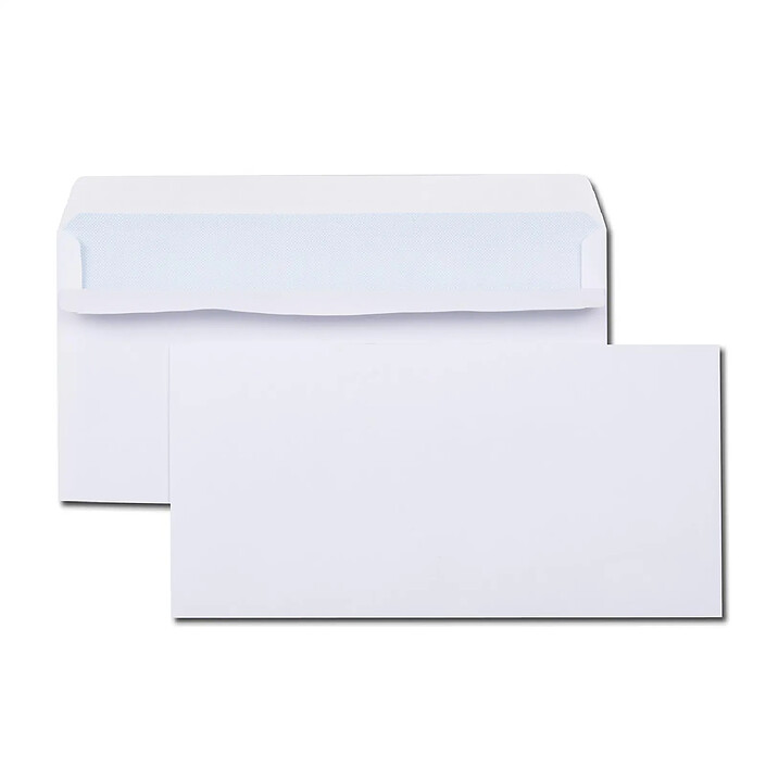 GPV Boîte de 500 enveloppes blanches DL 110x220 80 g/m² autocollantes