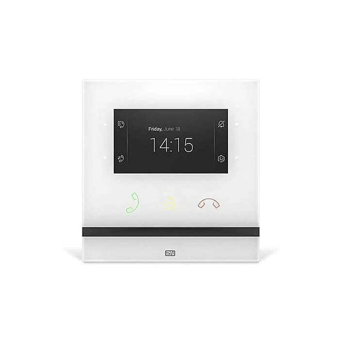 2N - Poste vidéo Indoor compact blanc avec écran couleur