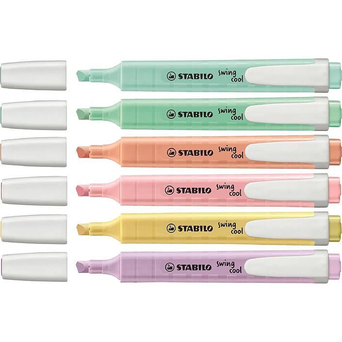 STABILO Surligneur - swing cool Pastel Edition - Teint de Pêche x 10 pas cher