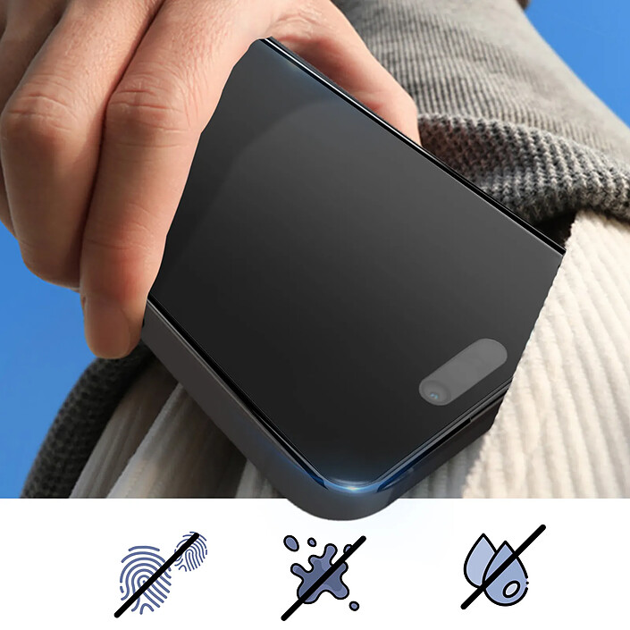 Acheter Avizar Verre Trempé pour iPhone 15 Plus et 15 Pro Max Bord Noir Adhésif Anti-explosion