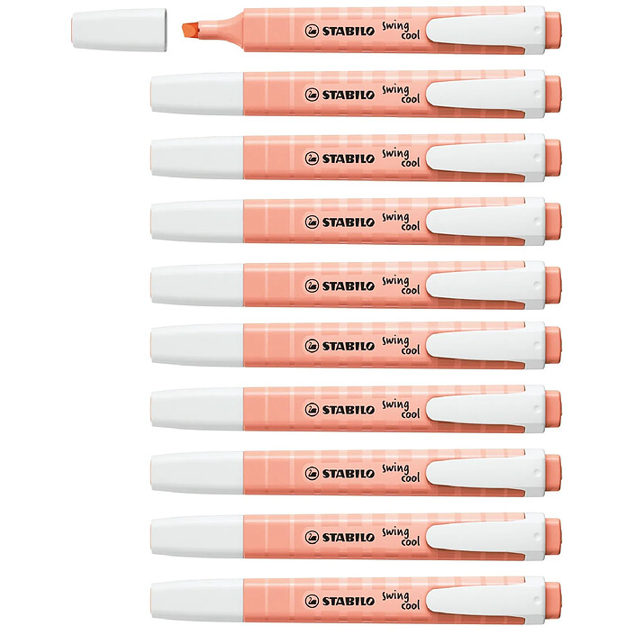 STABILO Surligneur - swing cool Pastel Edition - Teint de Pêche x 10