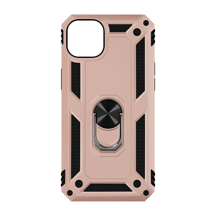 Avizar Coque pour iPhone 15 Hybride Bague Magnétique Série ArmoRing Rose gold