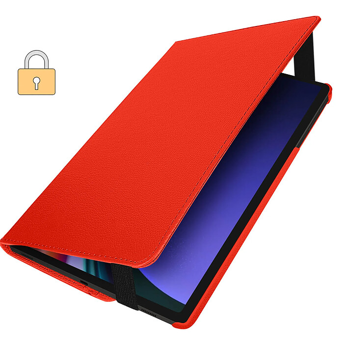 Acheter Avizar Étui folio pour Samsung Galaxy Tab S9 Support rotatif Paysage Portrait rouge