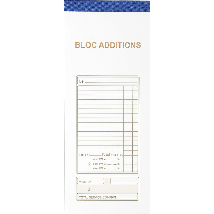 EXACOMPTA Bloc Addition 9,1x22,5cm 50 Dupli à l'unité x 10