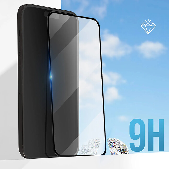 Avis Avizar Verre Trempé pour iPhone 15 Plus et 15 Pro Max Bord Noir Adhésif Anti-explosion