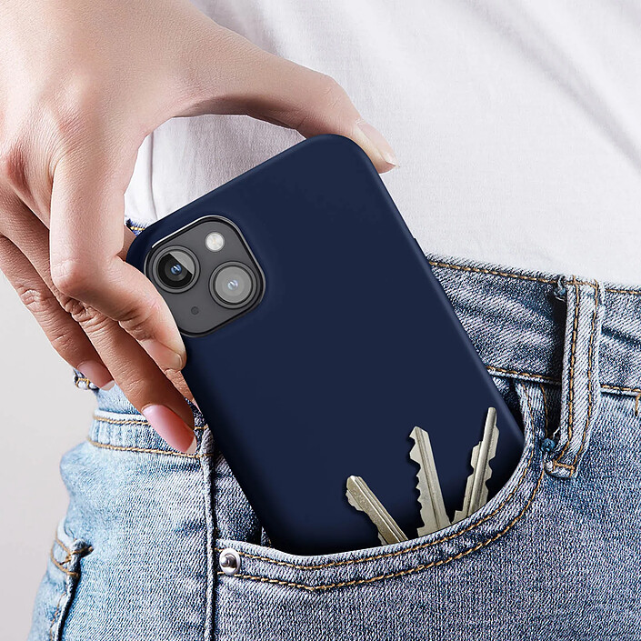 Avis Avizar Coque pour iPhone 15 Plus Semi-rigide Soft-touch Fast Cover Bleu nuit