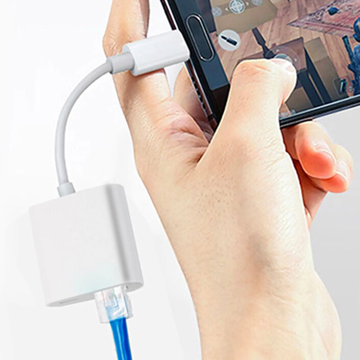 Avis Avizar Adaptateur USB-C vers Ethernet + USB-C Charge et Connexion internet stable Blanc