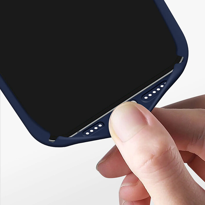 Avizar Coque pour iPhone 15 Plus Semi-rigide Soft-touch Fast Cover Bleu nuit pas cher