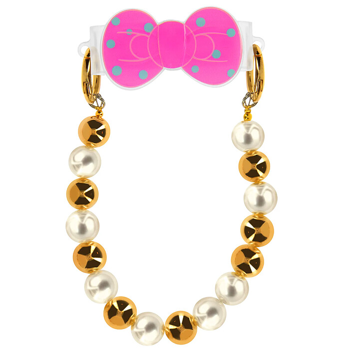 Avizar Bracelet pour Téléphone perlée Clip Design Nœud papillon