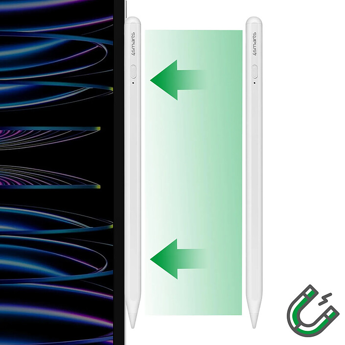 Acheter 4smarts Stylet Pencil Pro 3, Rejet de Paume pour iPad Blanc