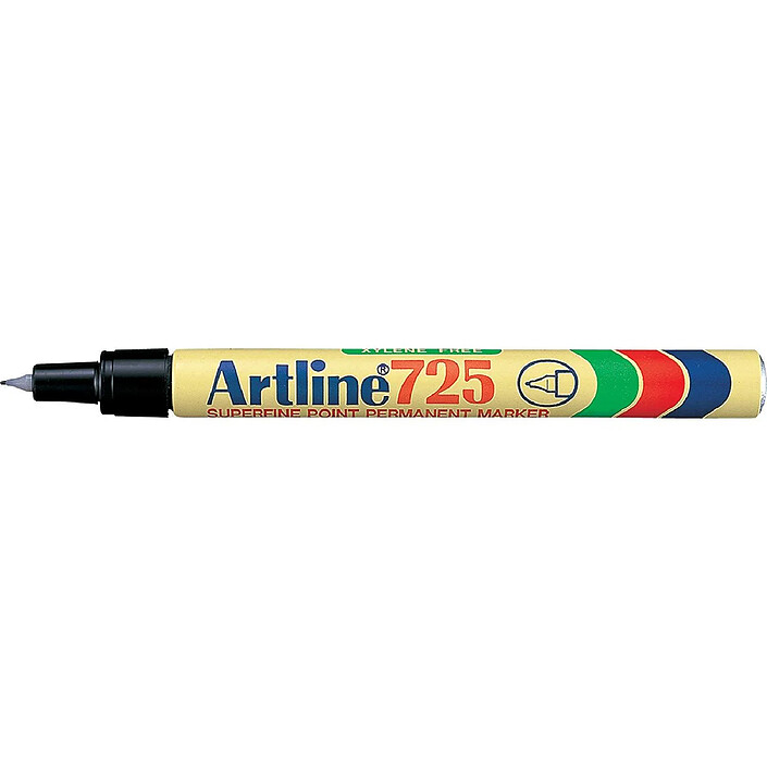 ARTLINE Marqueur '725' permanent indélébile pointe conique 0,4 mm noir x 12