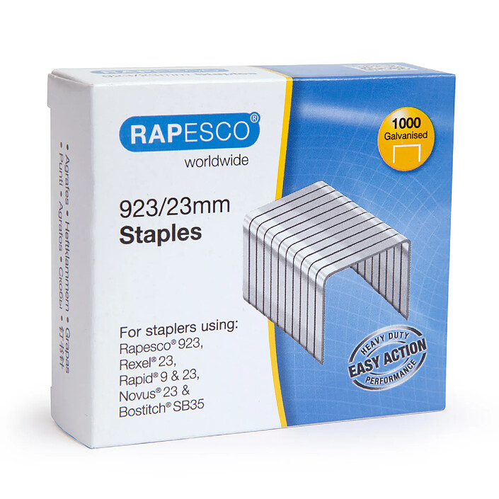 RAPESCO Boite de 1000 Agrafes Galvanisées 923/23mm type 23