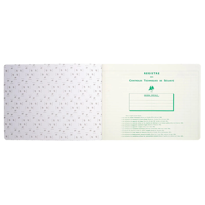 Avis EXACOMPTA Piqûre 24x32cm - Registre des contrôles de santé et de sécurité au travail - 20 pages x 5