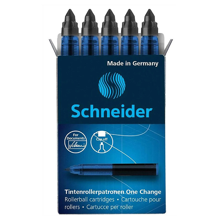 SCHNEIDER Cartouche roller One Change noire Boîte 5 pièces x 10
