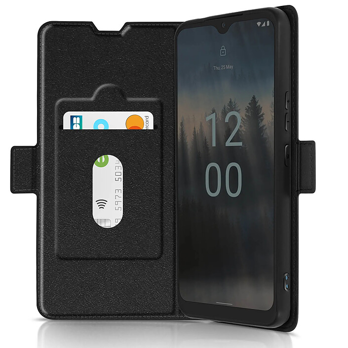 Avis Avizar Étui pour Nokia C12 Clapet Porte-carte Support Vidéo Design Fin Wallet Slim Noir