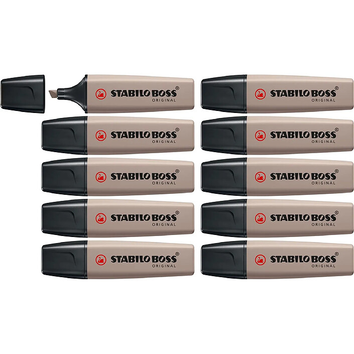 STABILO Surligneur BOSS ORIGINAL NatureCOLORS - gris taupe x 10