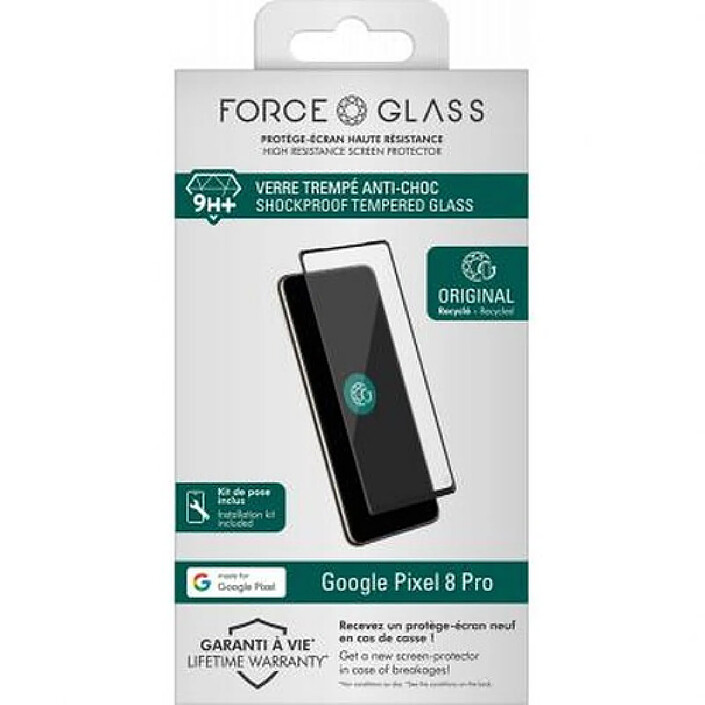 Force Glass Protection d'écran en verre pour Google Pixel 8 Pro 2.5D Original Anti-choc Transparent pas cher