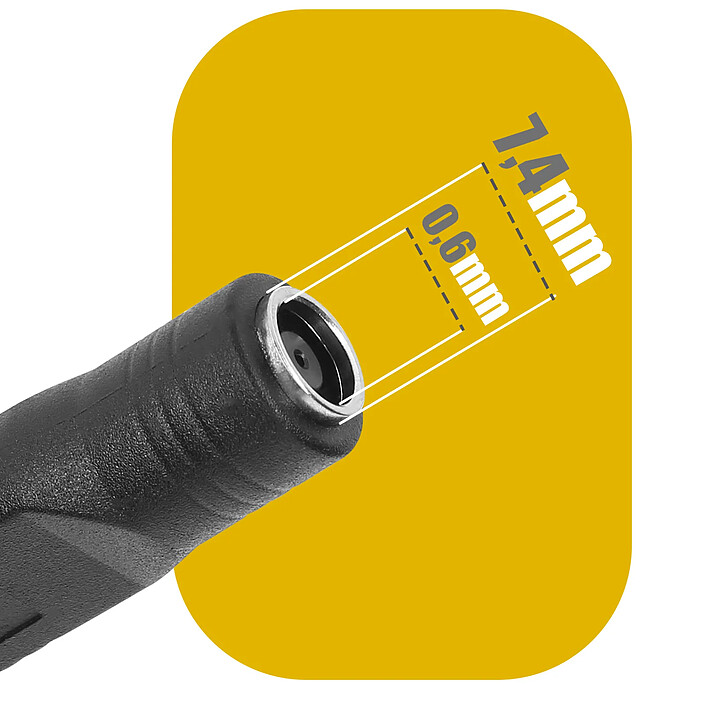 Avis Avizar Adaptateur de Charge USB-C vers DC 7.4 x 0.6mm, Noir