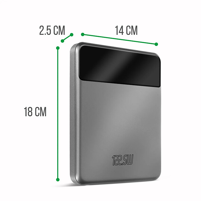 4smarts Powerbank 20000mAh 2 USB-C 100W + 2 USB 22.5W Enterprise Slim Gris pas cher