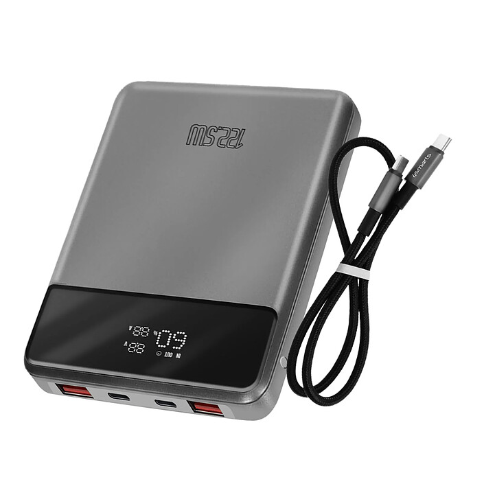 4smarts Powerbank 20000mAh 2 USB-C 100W + 2 USB 22.5W Enterprise Slim Gris