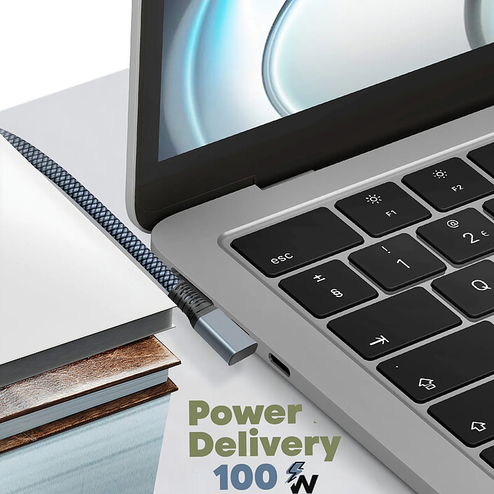 Avis Avizar Câble USB-C 3 en 1 Charge 100W Résolution 4K Transfert 20Gbps Coudé 2m