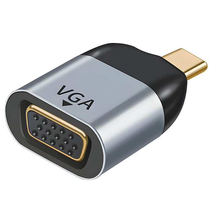 Avizar Adaptateur Vidéo USB-C Mâle vers VGA Femelle Résolution 1080p Compact