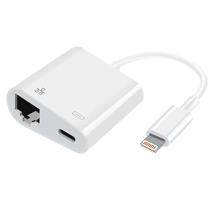 Avizar Adaptateur Lightning vers Ethernet + Lightning Charge Connexion Internet