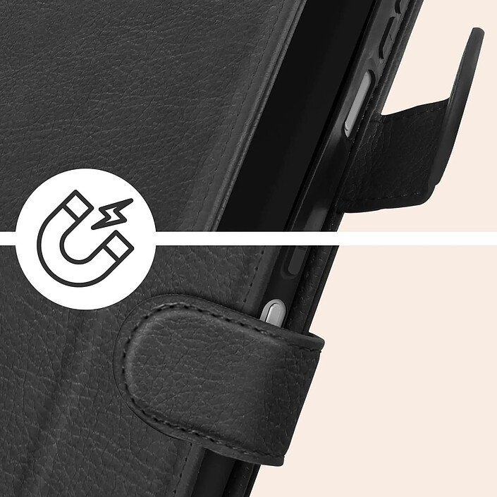 Avizar Étui pour Xiaomi Redmi 12 Clapet Portefeuille Fonction Support Vidéo Noir pas cher