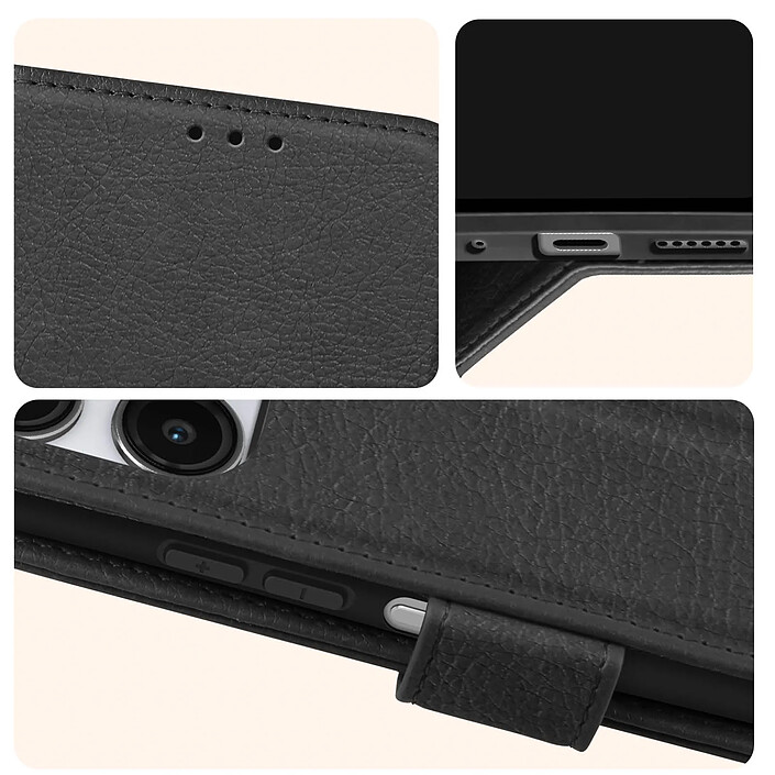 Acheter Avizar Étui pour Xiaomi Redmi 12 Clapet Portefeuille Fonction Support Vidéo Noir