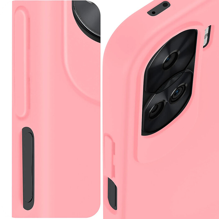 Avizar Coque pour Honor 90 Lite Semi-rigide Soft-touch Fast Cover Rose poudré pas cher