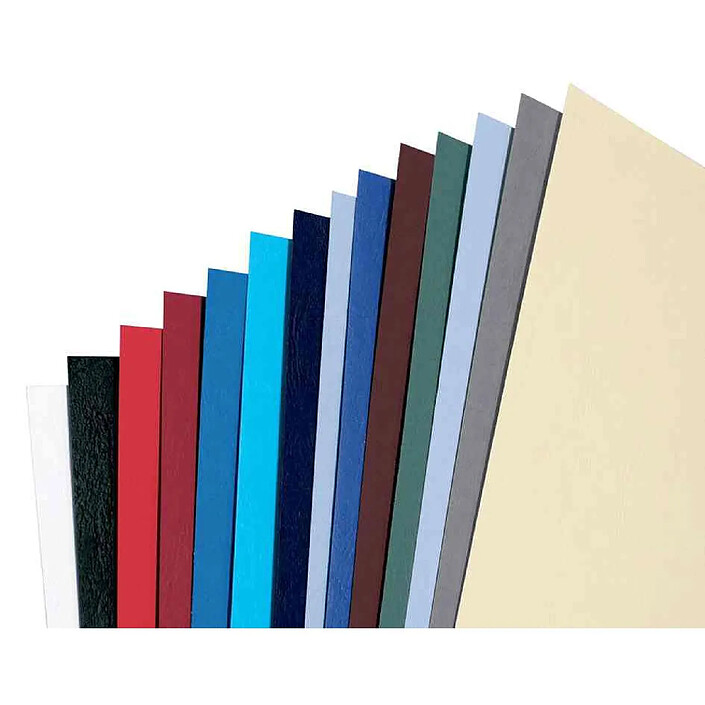 GBC Lot de 100 Plats de couverture A4 matière synthétique LeatherGrain 250g/m2 rouge foncé