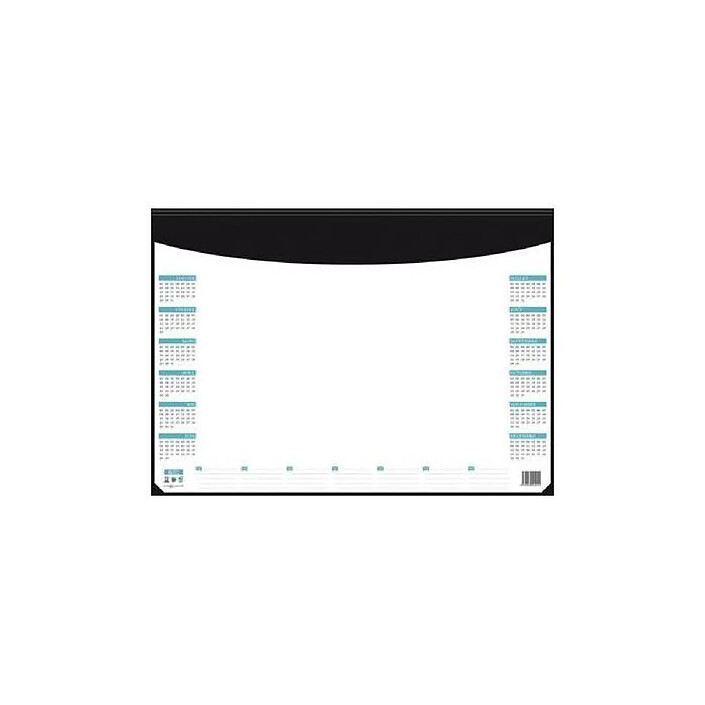 CALENDRIERS BOUCHUT GRANDRÉMY Sous-main 25 feuillets année civile dans support PVC 'Quadri Perpétuel' 40,5 x 55 cm coloris noir