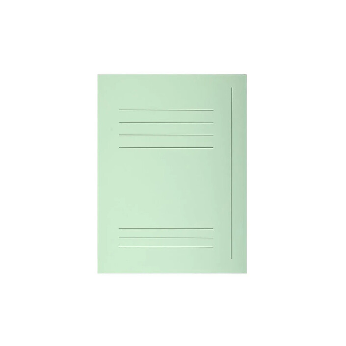 EXACOMPTA Paquet 50 chemises imprimées 3 rabats SUPER 210g 24x32cm Vert Clair