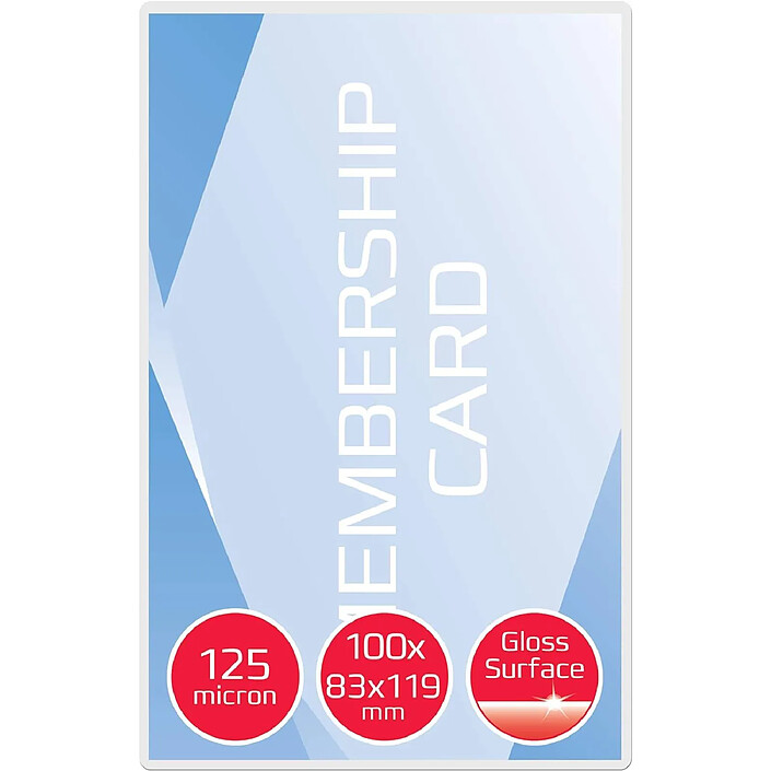 Acheter GBC Lot de 100 Pochettes format carte 83x119 mm 2x125mic brillantes