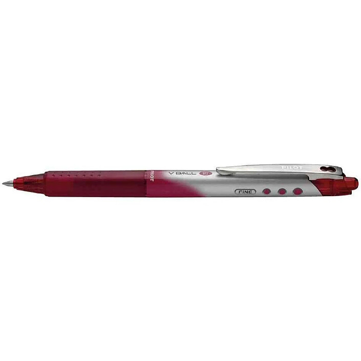 PILOT Stylo Roller Encre Liquide V-BALL 7 RT Rétractable Pointe Moyenne Rouge x 12
