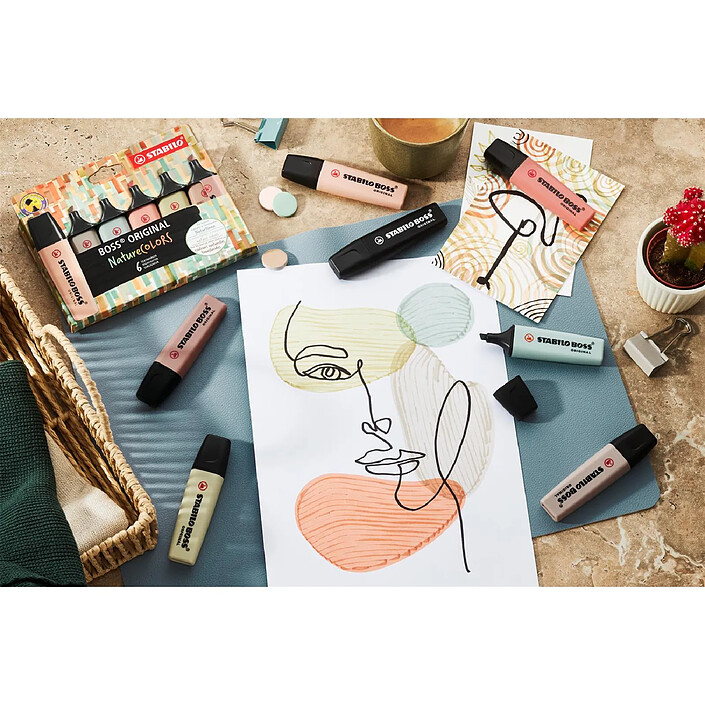 Acheter STABILO Etui carton x 6 surligneurs BOSS ORIGINAL NatureCOLORS