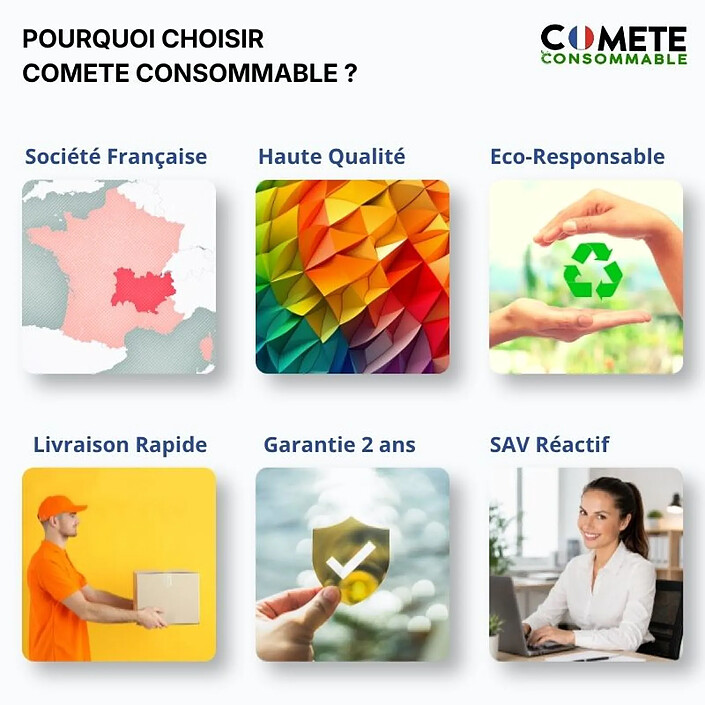 Avis COMETE - TN2420 - Pack de 4 Toners Compatibles avec Brother TN2420 (ou TN2410) - Marque française