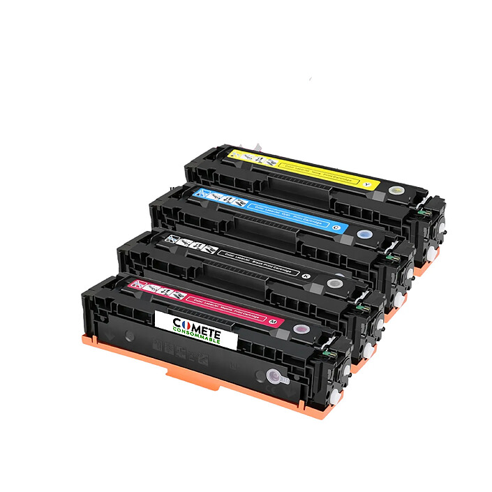 COMETE - HP 415X - Pack de 4 Toners Compatibles HP - Couleur et Noir - Marque française