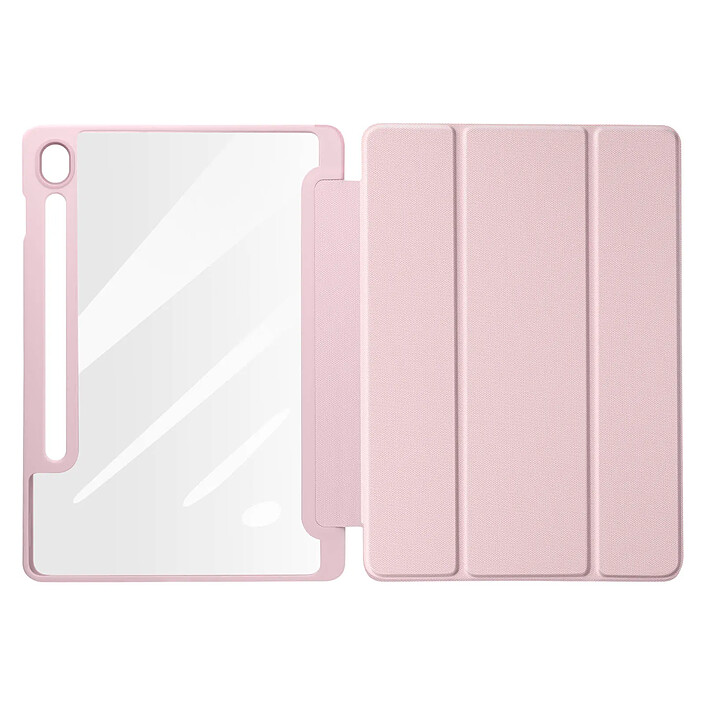 Dux Ducis Étui pour Samsung Galaxy Tab S9 FE Support Clavier Vidéo Toby Rose clair