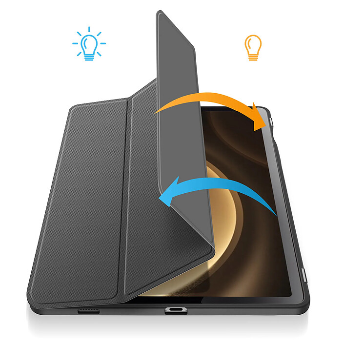 Dux Ducis Étui pour Samsung Galaxy Tab S9 FE Plus Support Clavier Vidéo Toby Noir pas cher