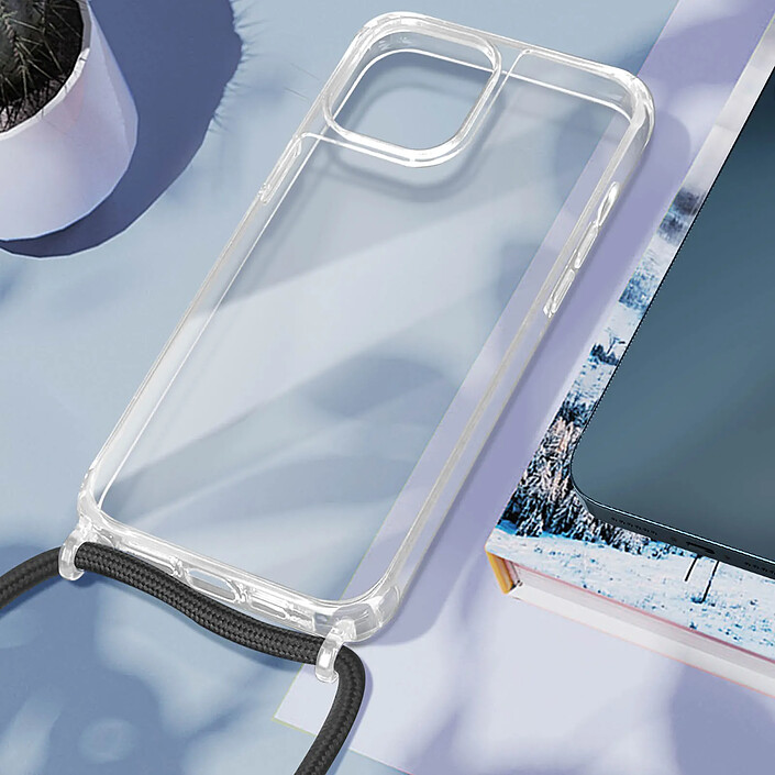 Acheter Avizar Coque Lanière pour iPhone 15 Plus Rigide Bumper Série Corda Transparent