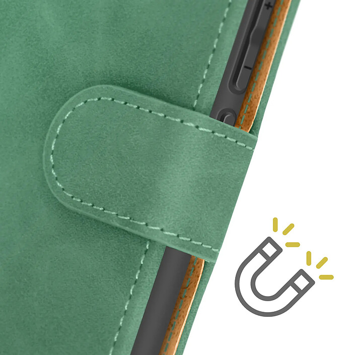 Acheter Avizar Étui pour Honor 90 Clapet Portefeuille Support Vidéo Simili Cuir Vert