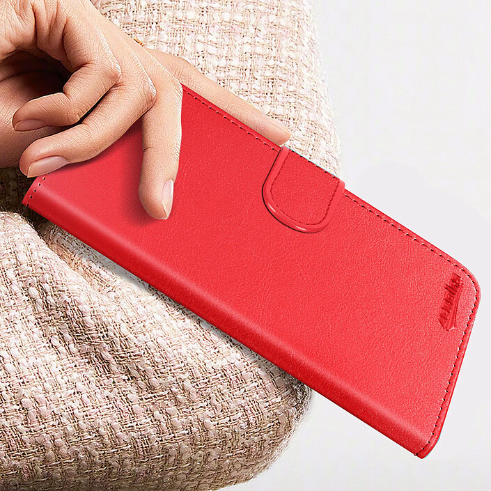 Avizar Étui rouge pour Logicom Solar Portefeuille Fixation Adhésive pas cher