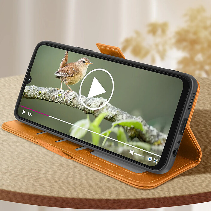 Acheter Avizar Étui pour Samsung Galaxy A05s Porte-carte Support Vidéo Série Vintage Camel