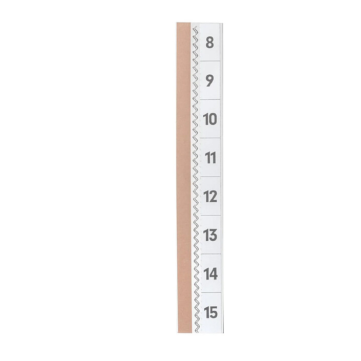DURABLE Lot de 5 Onglets autocollants 10 mm x 200 mm TABFIX Tranparent