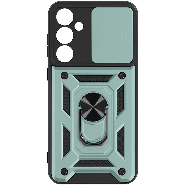 Avizar Coque pour Samsung Galaxy S23 FE Bague Support Cache caméra coulissant Vert
