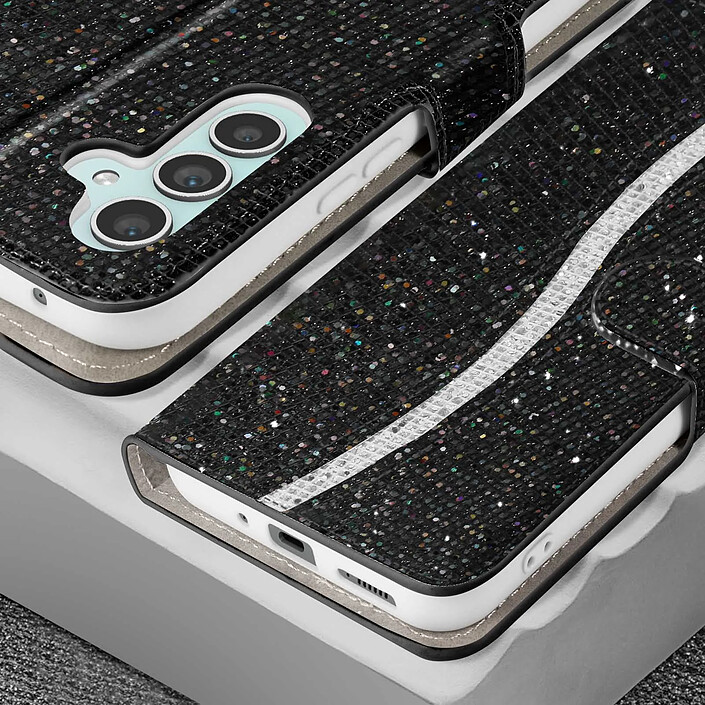 Avizar Étui pour Samsung Galaxy A34 5G Pailleté Disco Portefeuille Support vidéo pas cher