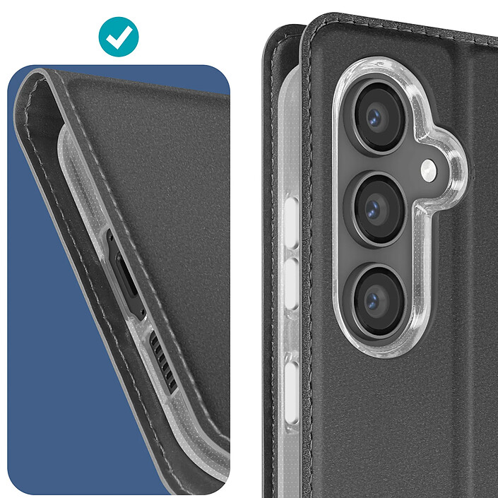 Dux Ducis Étui pour Samsung Galaxy S23 FE Clapet Porte-carte Support Vidéo Noir pas cher