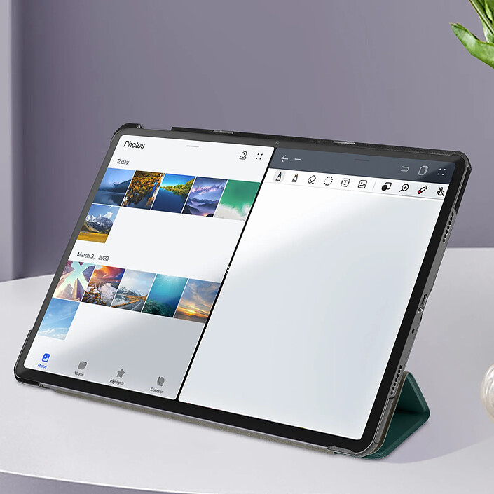 Avis Avizar Étui pour Samsung Galaxy Tab A9 Plus Clapet Trifold Support Video et Clavier Vert foncé